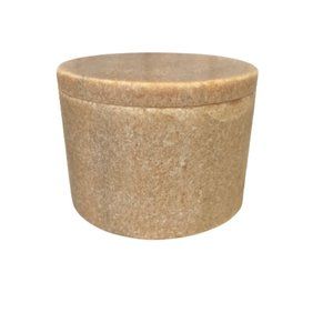 Kassatex Rossa Rose Marble Canister Jar NEW Bathroom Makeup Stone Aesthetic